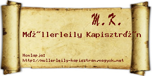 Müllerleily Kapisztrán névjegykártya